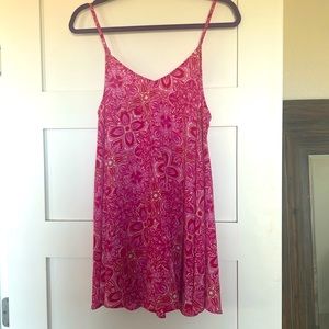 Show Me Your MuMu Carousel Lace Up Dress Bubblicious Pink Floral Size Medium